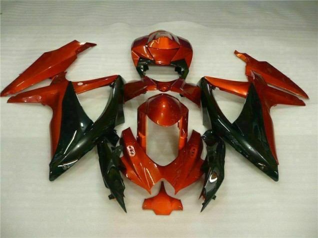Rosso Nero ABS Plastica GSXR 600 / 750 K8 2008-2010 Rosso Nero ABS Plastica GSXR 600 / 750 K8 2008-2010