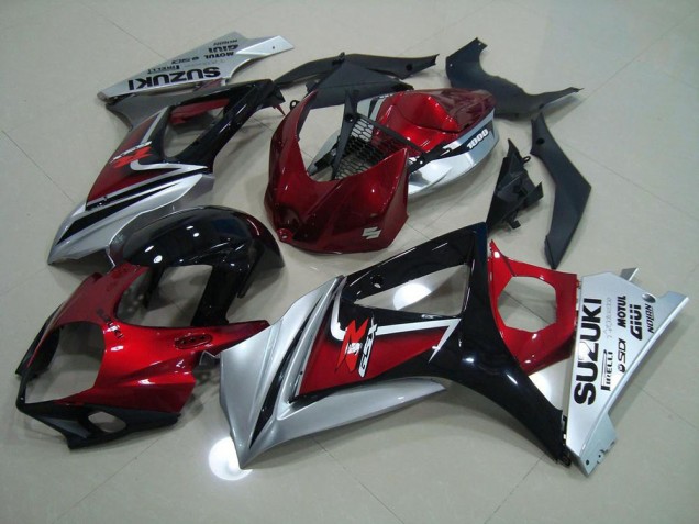 Rosso Nero Argento Kits Carenatura Completa GSXR 1000 K7 2007-2008 Rosso Nero Argento Kits Carenatura Completa GSXR 1000 K7 2007-2008
