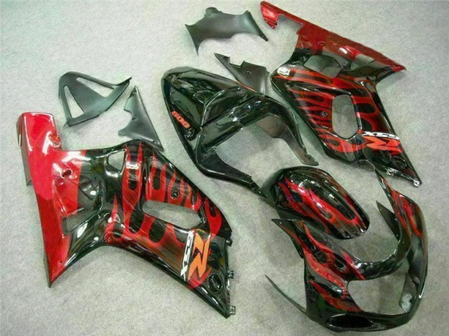 Rosso Nero Carene GSXR 600 / 750 K1 K2 K3 2001-2003 Rosso Nero Carene GSXR 600 / 750 K1 K2 K3 2001-2003