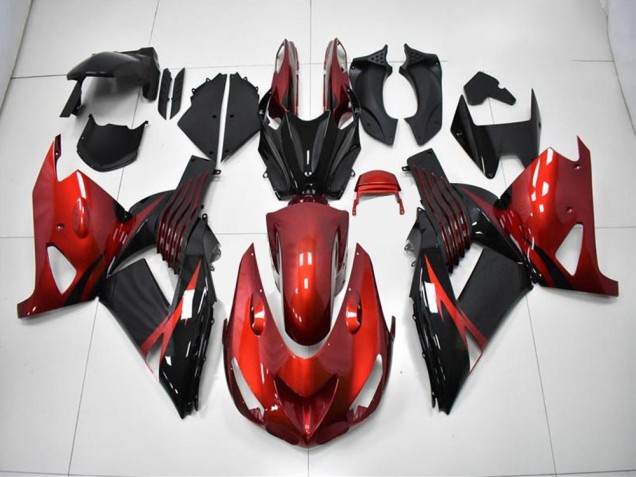 Rosso Nero Carene ZX14R ZZR 1400 2006-2011 Rosso Nero Carene ZX14R ZZR 1400 2006-2011