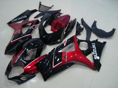 Rosso Nero Kits Carene GSXR 1000 K7 2007-2008