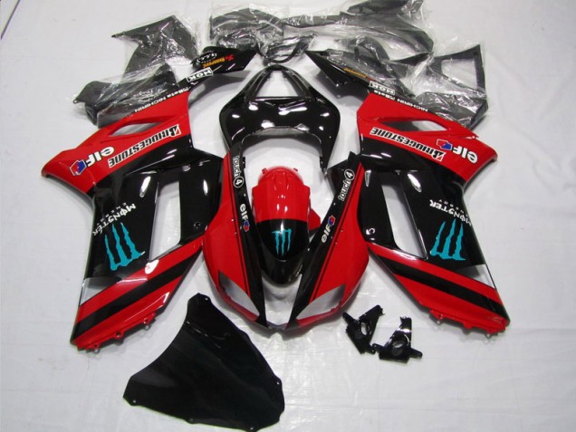Rosso Nero Monster Carene ZX6R 2007-2008 Rosso Nero Monster Carene ZX6R 2007-2008