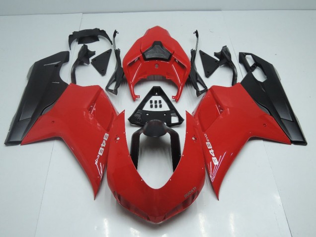 Stile OEM Rosso con Nero Opaco Side Carene Ducati 848 1098 1198 2007-2014 Stile OEM Rosso con Nero Opaco Side Carene Ducati 848 1098 1198 2007-2014