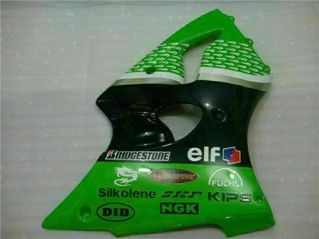 Verde Nero ABS Plastica & Carena ZX6R 2000-2002 Verde Nero ABS Plastica & Carena ZX6R 2000-2002