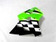 Verde Nero Bianco ABS Kits Carenatura ZX6R 2000-2002 Verde Nero Bianco ABS Kits Carenatura ZX6R 2000-2002