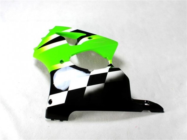 Verde Nero Bianco ABS Kits Carenatura ZX6R 2000-2002 Verde Nero Bianco ABS Kits Carenatura ZX6R 2000-2002