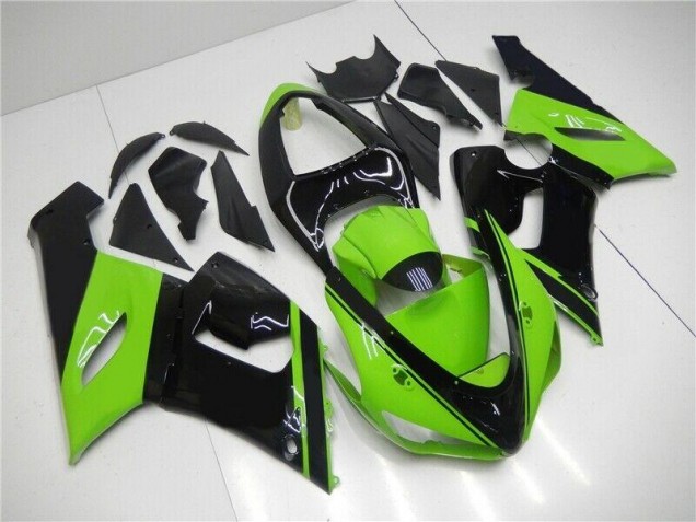 Verde Nero Kit Carenatura Iniezione ZX6R 2005-2006 Verde Nero Kit Carenatura Iniezione ZX6R 2005-2006