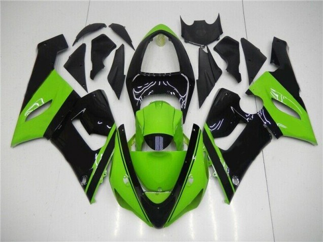 Verde Nero Kit Carenatura Iniezione ZX6R 2005-2006 Verde Nero Kit Carenatura Iniezione ZX6R 2005-2006
